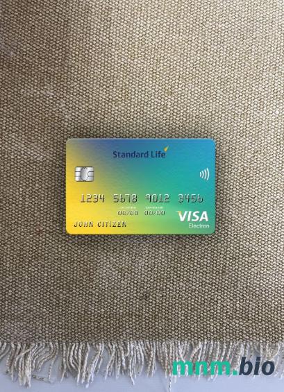United Kingdom Standard Life bank visa karta elektronowa wygląd fotograficzny skan PSD + zdjęcie